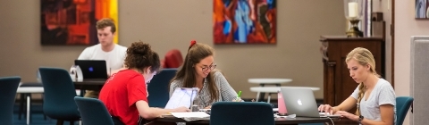 students studying