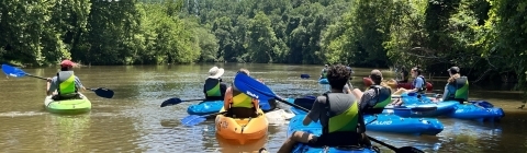 Students kayaking