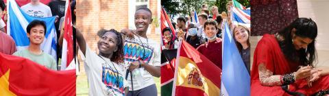Compilation of images of international students