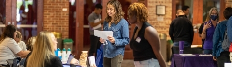 students at career recruitment event