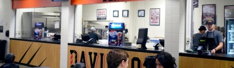 Students dining in Wildcat Den