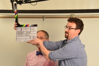 Slate Board being used during movie filming