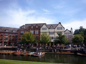 Punters on the River in Cambridge