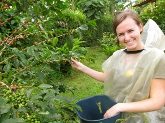 Colombia Trip Student Doing Research
