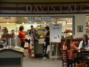 Guest checks out at Davis Café