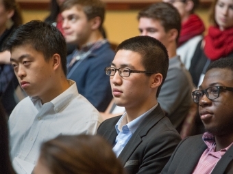 Career workshop audience sits and listens
