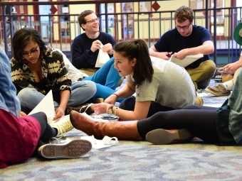 Union Board students make decorations for Winterfest