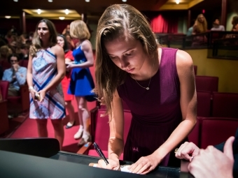 Student signs the Honor Code