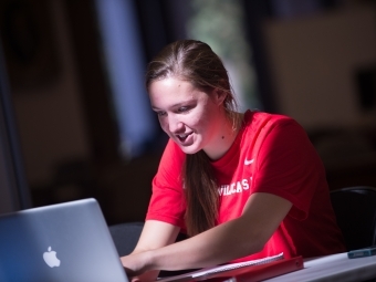 Davidson Student at Computer