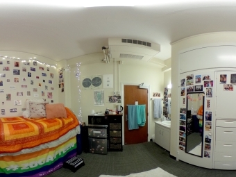 Inside of Belk Dorm Room Decorated by Students