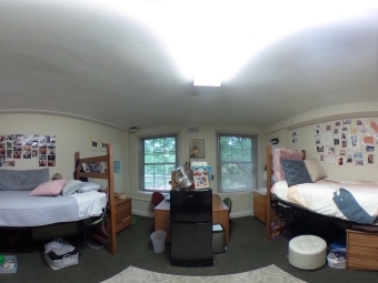 Cannon Dorm room decorated by students