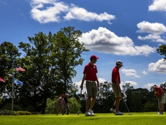 Golfers at Dr. Tom Scott Memorial Golf tournament