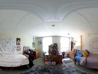 Inside of Watts Dorm Room Decorated by Students