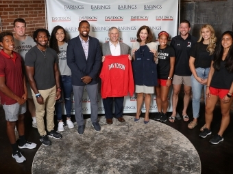 Barings CEO, Chris Cluney and Carol Quillen with Students