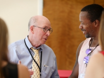 Reunion Weekend Alumni Talking and Laughing