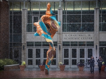 Wall and Wind Sculpture II in Snow