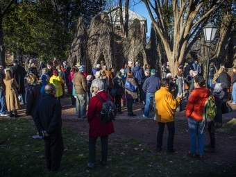 Patrick Dougherty Sculpture Opening Ceremony