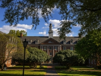 Belk Hall in the Spring