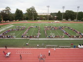 Class of 2020 Students formation in the field