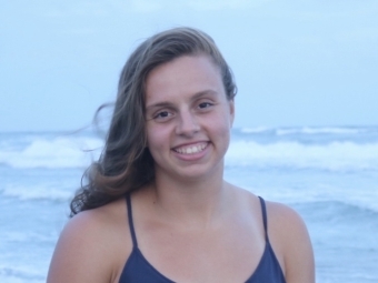 Virginia Gilliland at beach