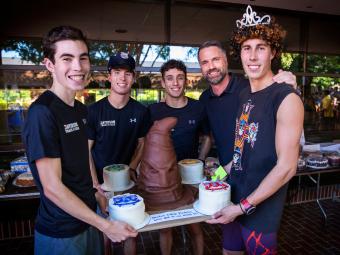 Cake Race Winners Hold Sorting Hat Cake