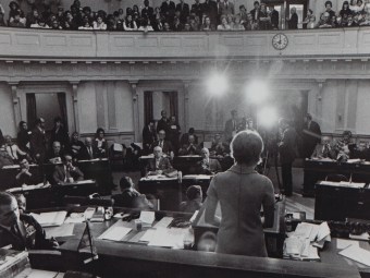 Phyllis Galanti Back as she speaks to the Virginia General Assembly