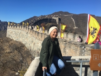 Lorena James at Great Wall of China