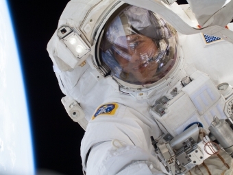 Tom Marshburn in Space Suit with in Space