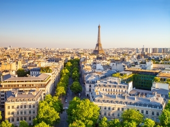 Paris, France sunset