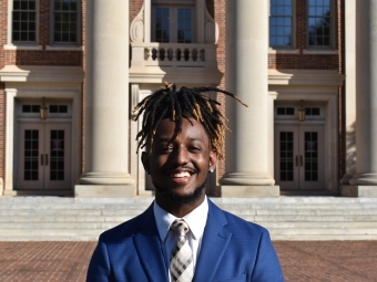 Langston Stephens outside Chambers building