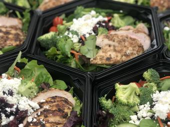 Catering Salad Bowls with Chicken