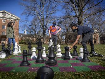 Students Play Giant Chess