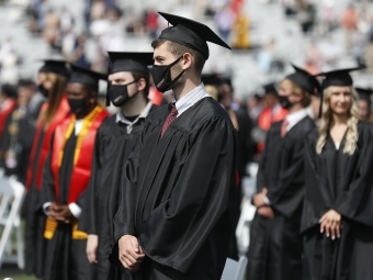 2021 Commencement Students at Graduation