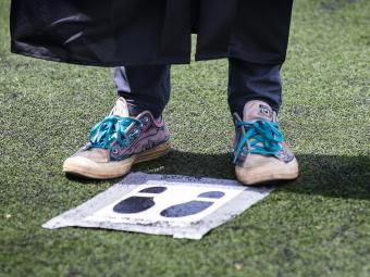 2021 Commencement shoes on the mark