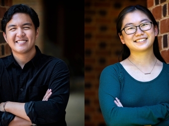 2021 Goldwater Scholars Paul Gomez ’22 and Andrea Liu ’23