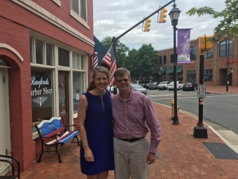 Class of 2001 alums Lee Ann Petty and John Kenyon ’01 at Davidson Reunion