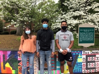 Adelle Patten ’21, Israel Palencia ’23 and T.J. Elliott ’21