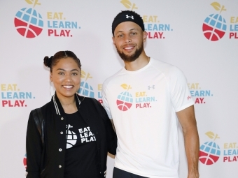 Ayesha Curry and Davidson College alum Stephen Curry