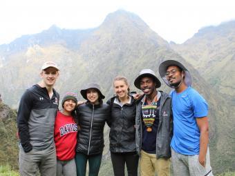 students in mountains of Peru