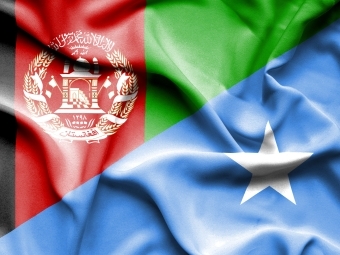 Afghanistan and Somalia Flags side by Side