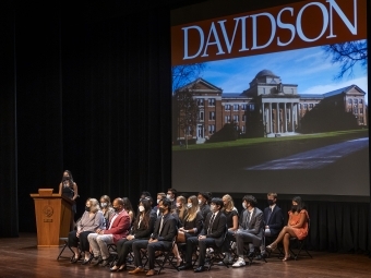 Honor Code Signing Ceremony Stage with Honor Council & some faculty