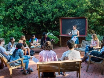 Outdoor Class with Prof. Fackler