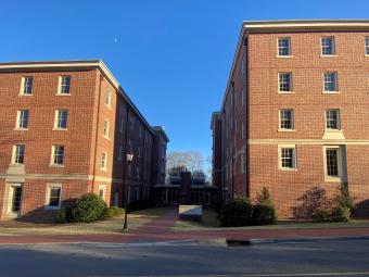 back side of Chidsey Residence Hall