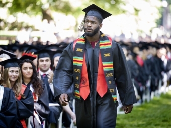 student award winner at Commencement for Class of 2022