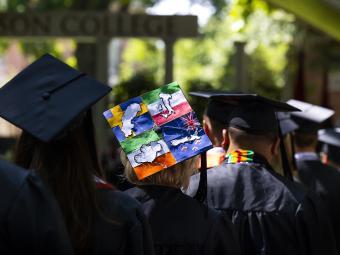 Decorated cap at Class of 2022 Commencement