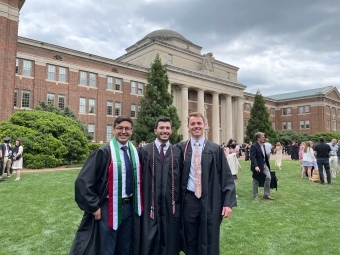 Marco with senior year roommates Jack Casey and Alex Gomez