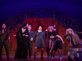 student actors performing theatre show on stage