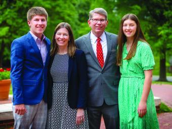 President Doug Hicks and his family