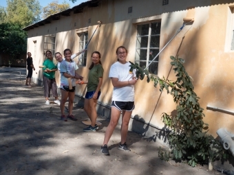 students doing service abroad