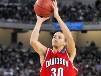 Steph Curry At Davidson Basketball Game